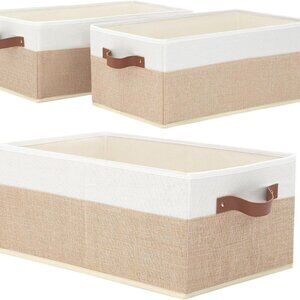 Closet Organizer Bins 3 Pack, Large Storage Bins for Shelves, Foldable Closet St